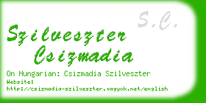 szilveszter csizmadia business card